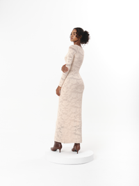 CAMELIA DRESS SILVER PEONY