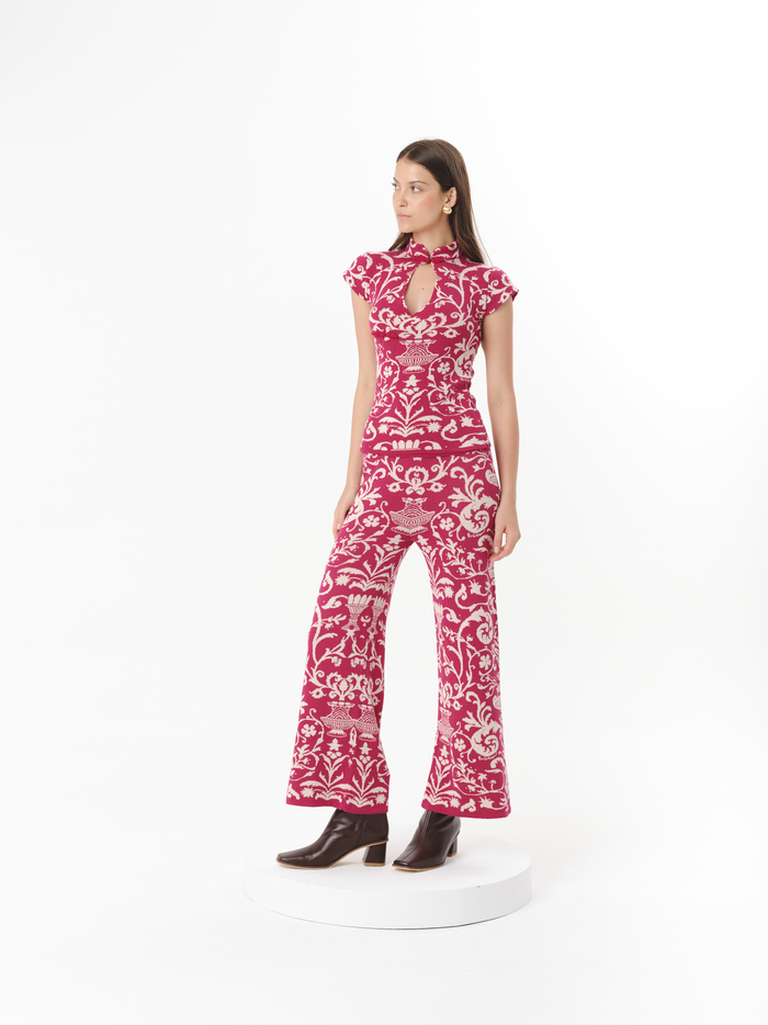 CELINE PANTS RASPBERRY