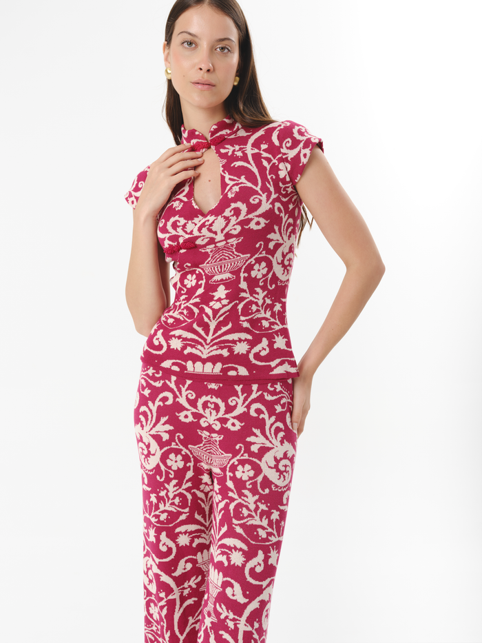 CELINE TOP RASPBERRY
