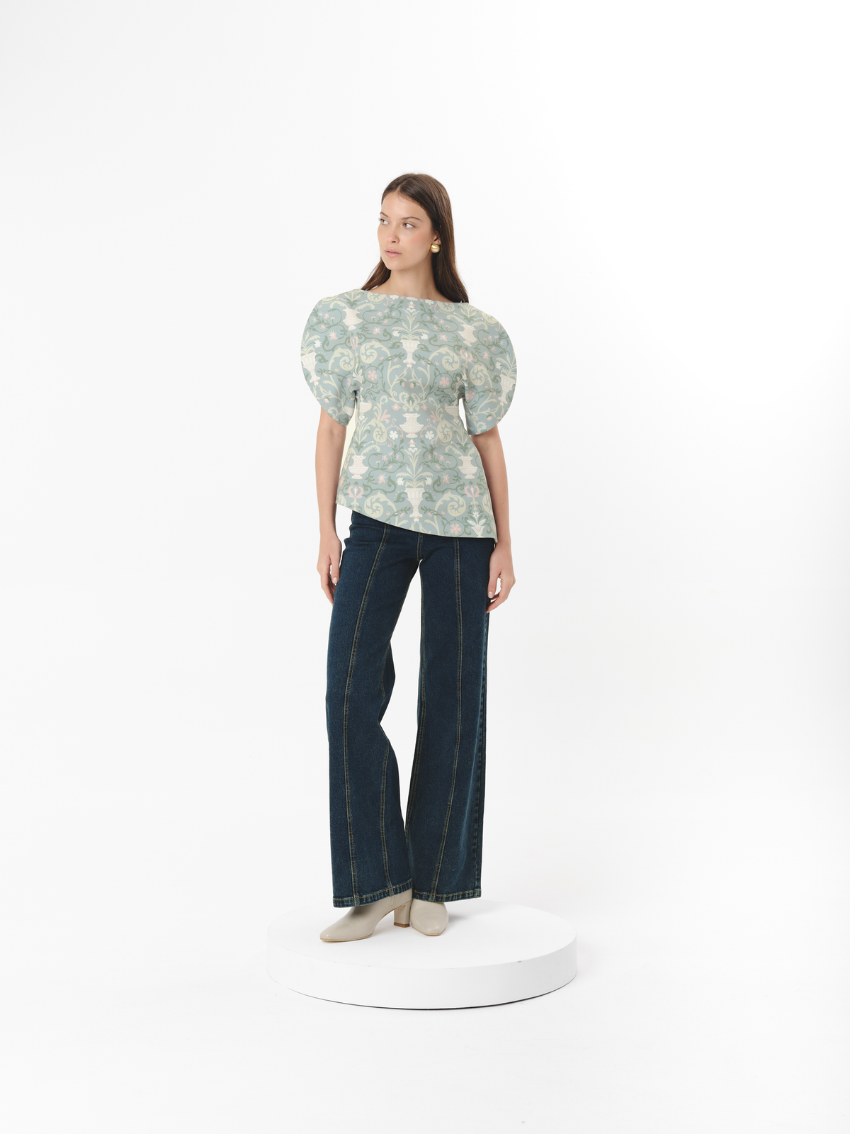 AURELIA TOP MARBLE MUSE SEAGRASS