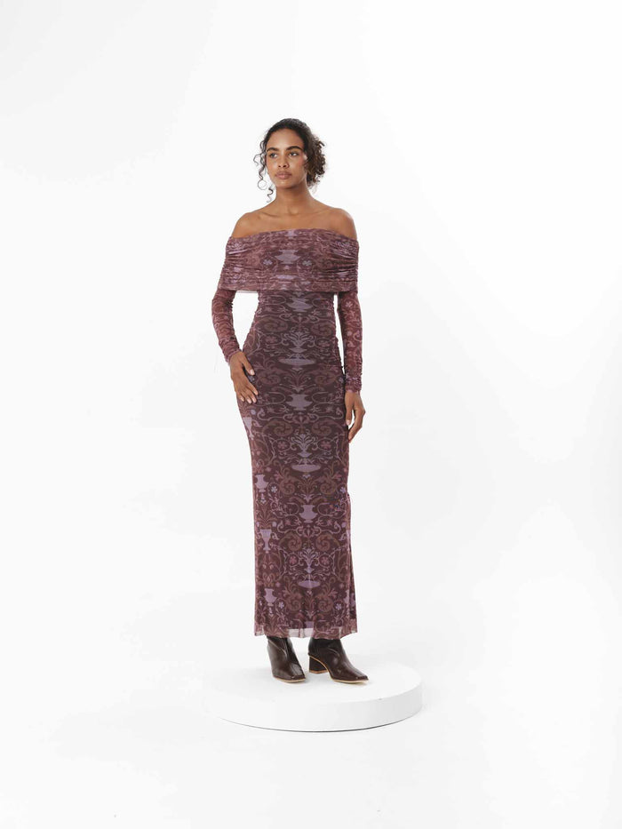 CALISTA DRESS CHOCOLATE