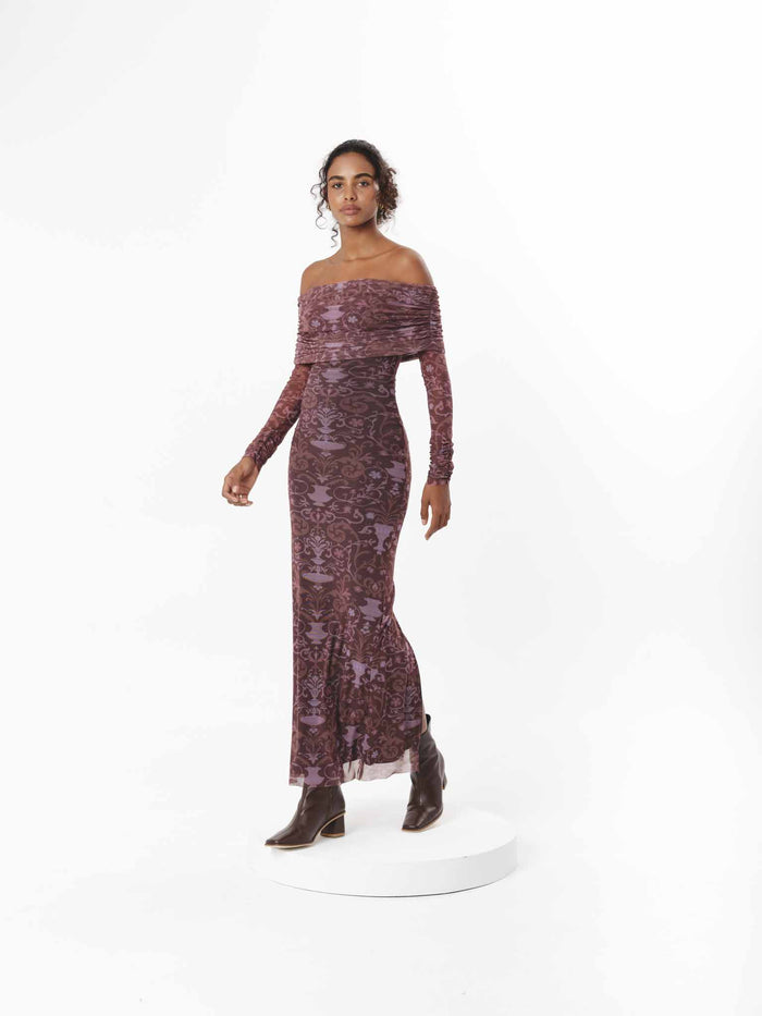CALISTA DRESS CHOCOLATE