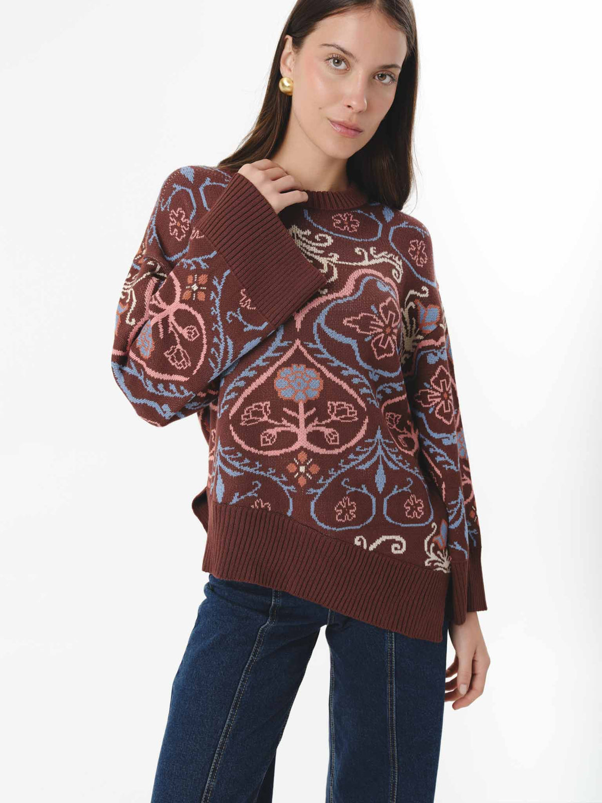 LEORA SWEATER CHOCOLATE