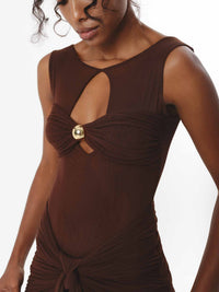 ODELLE DRESS CHOCOLATE