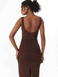 ODELLE DRESS CHOCOLATE