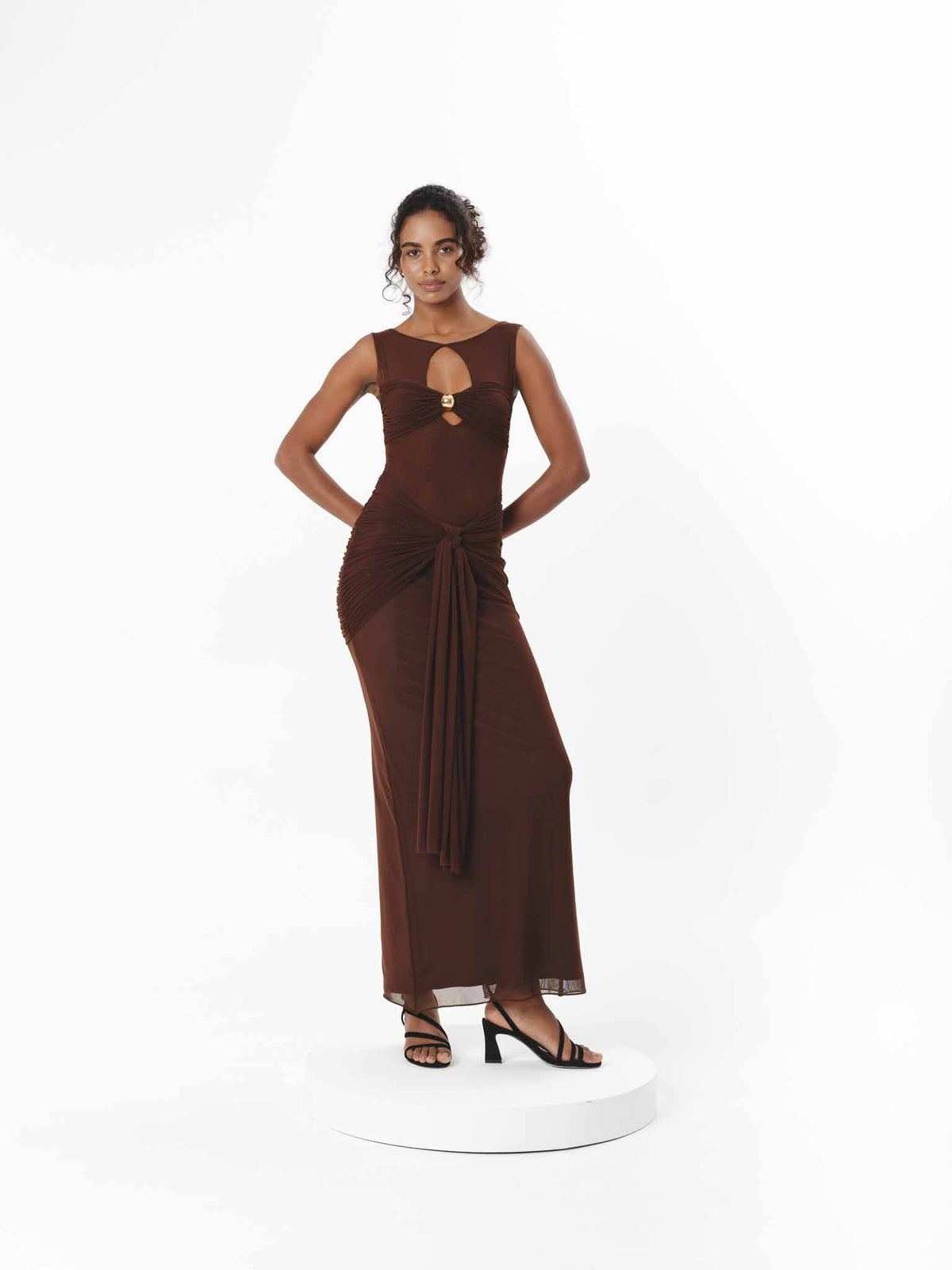ODELLE DRESS CHOCOLATE