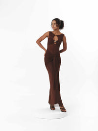 ODELLE DRESS CHOCOLATE
