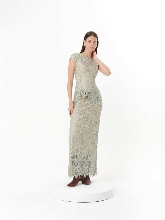 SOLENE DRESS SEAGRASS