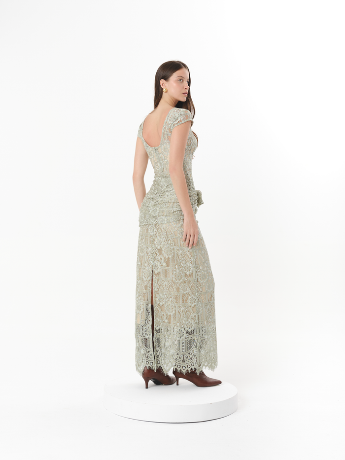 SOLENE DRESS SEAGRASS