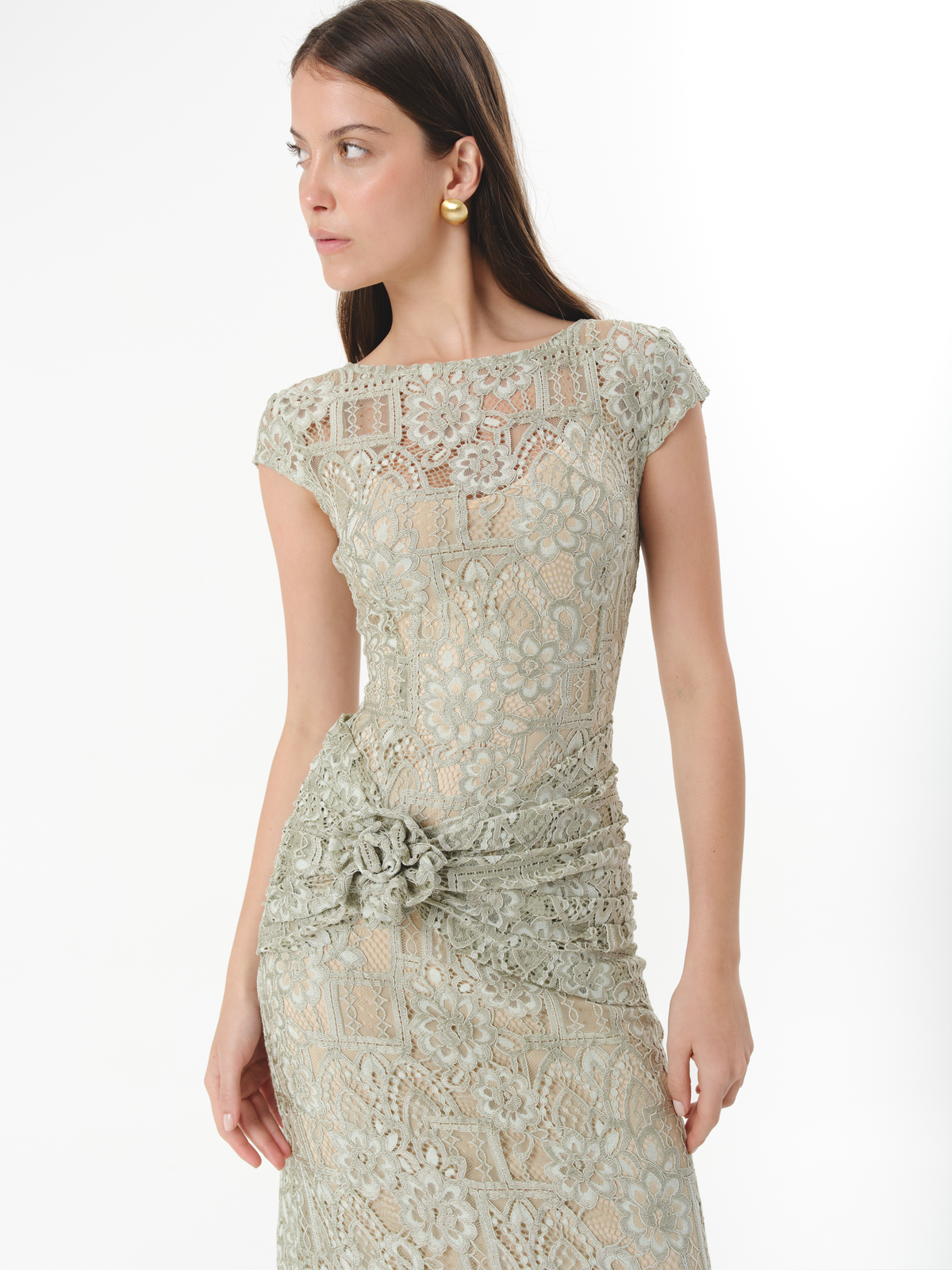 SOLENE DRESS SEAGRASS (VIP)