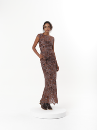 SOLENE DRESS CHOCOLATE (VIP)
