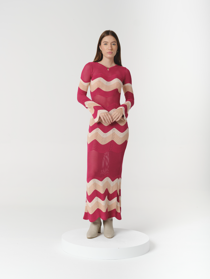 ASTOR DRESS RASPBERRY