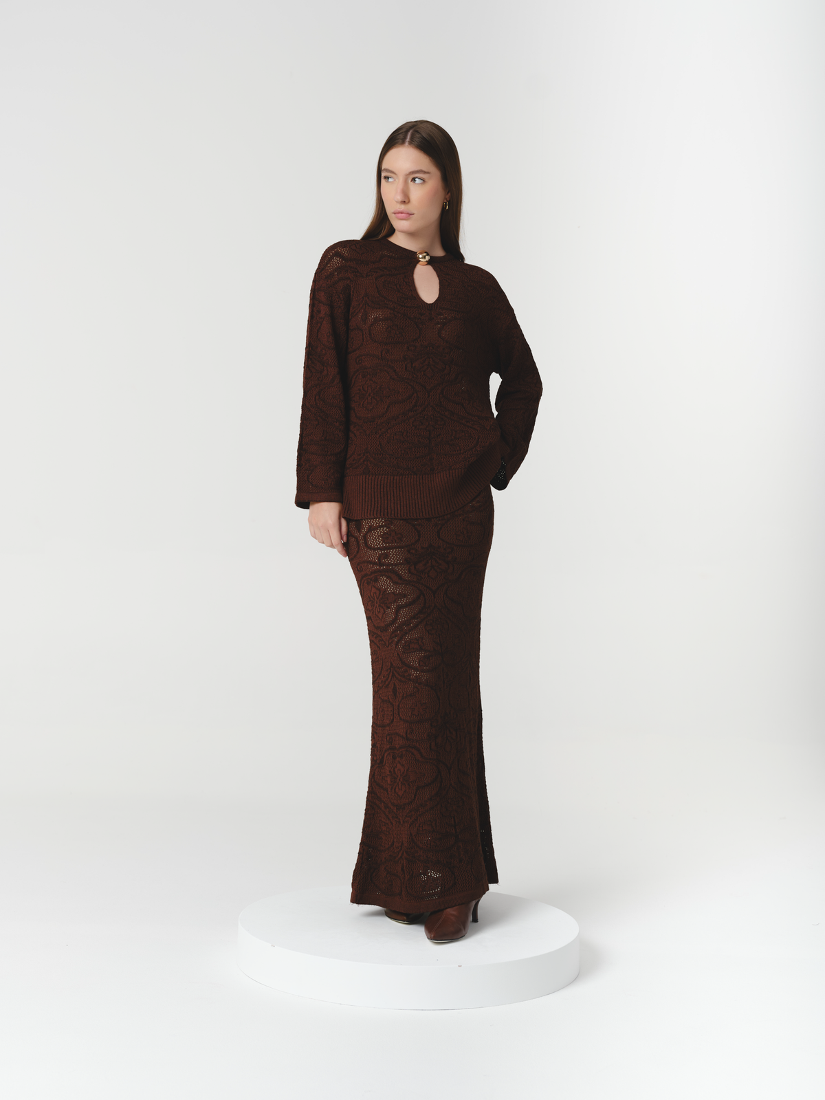 ANNELISE SKIRT CHOCOLATE
