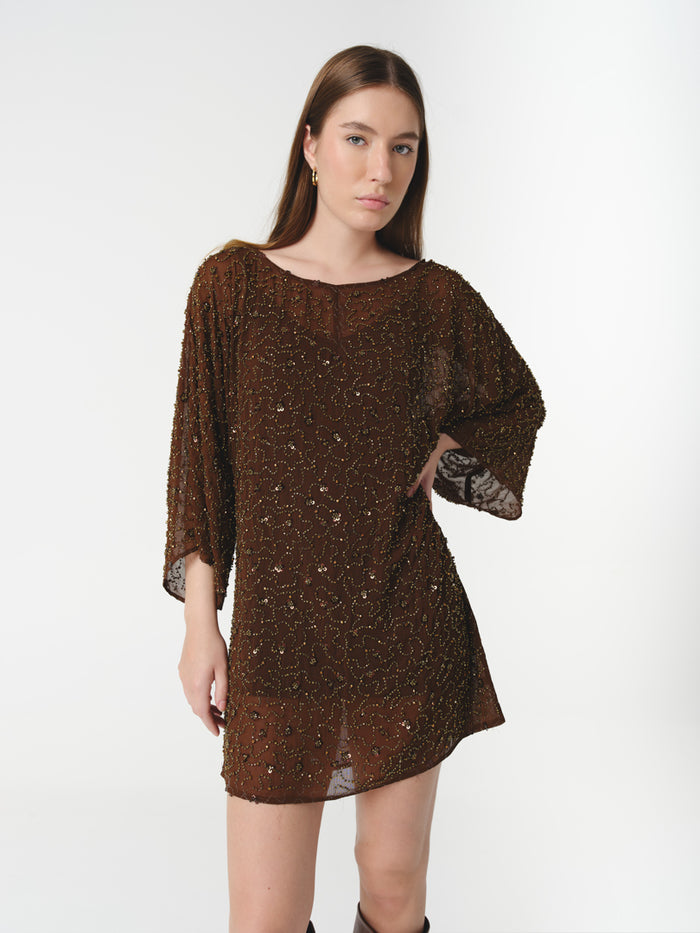ONYX DRESS CHOCOLATE