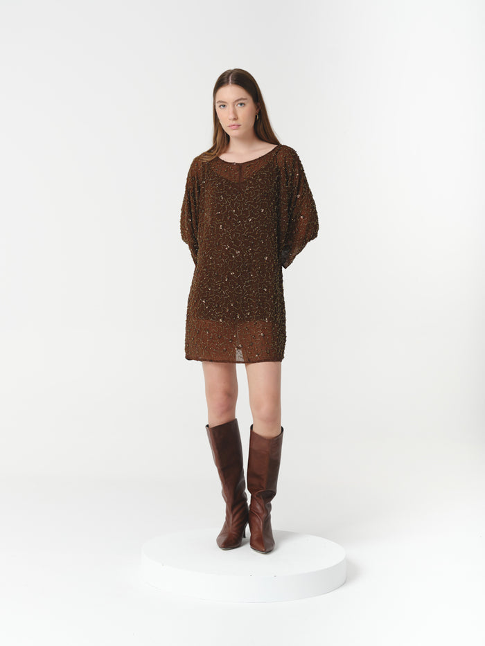 ONYX DRESS CHOCOLATE
