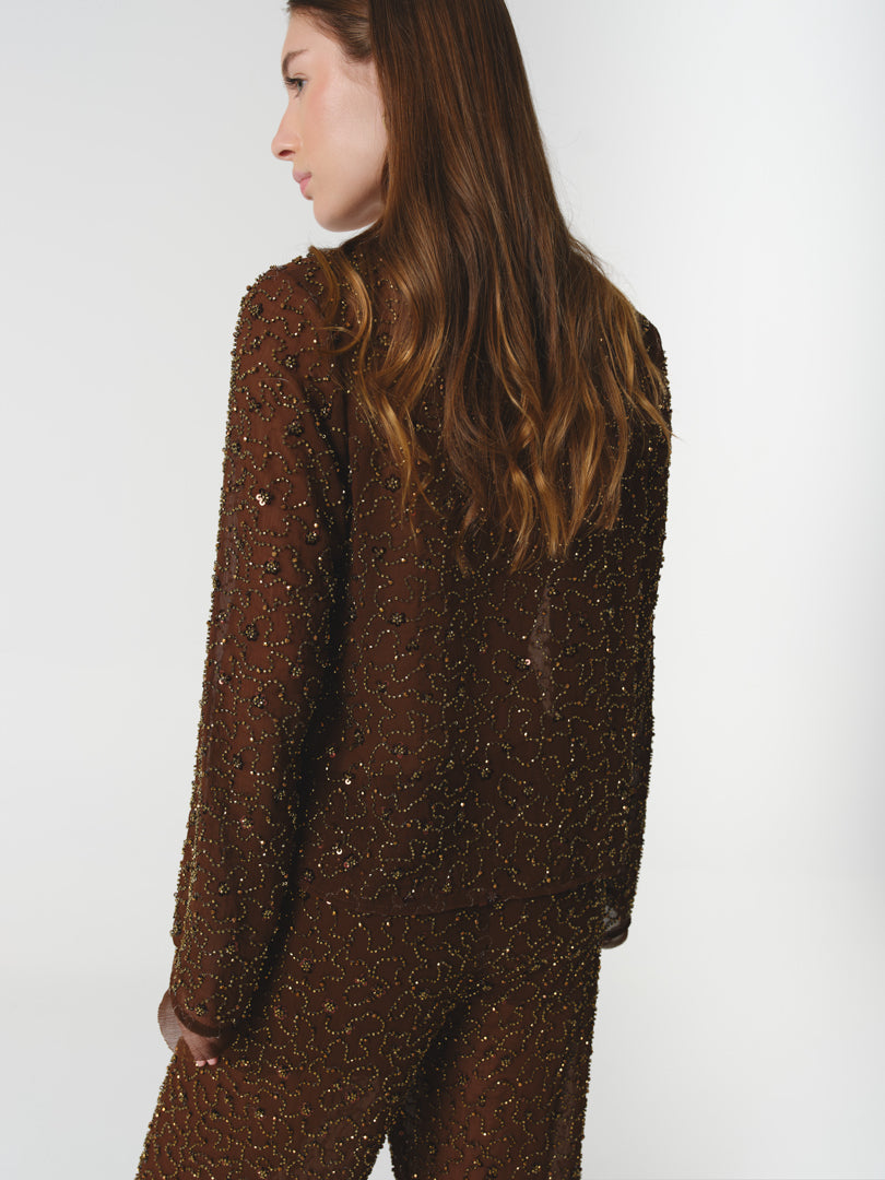 GOLDIE BLOUSE CHOCOLATE