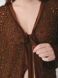 GOLDIE BLOUSE CHOCOLATE