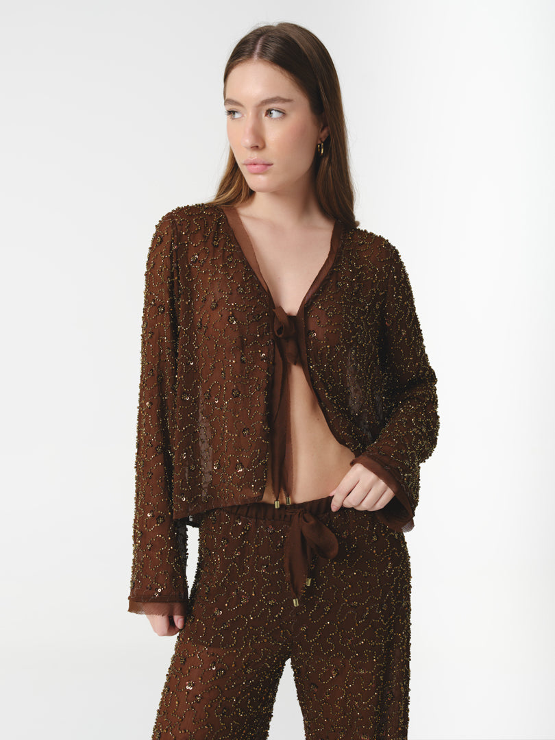 GOLDIE BLOUSE CHOCOLATE