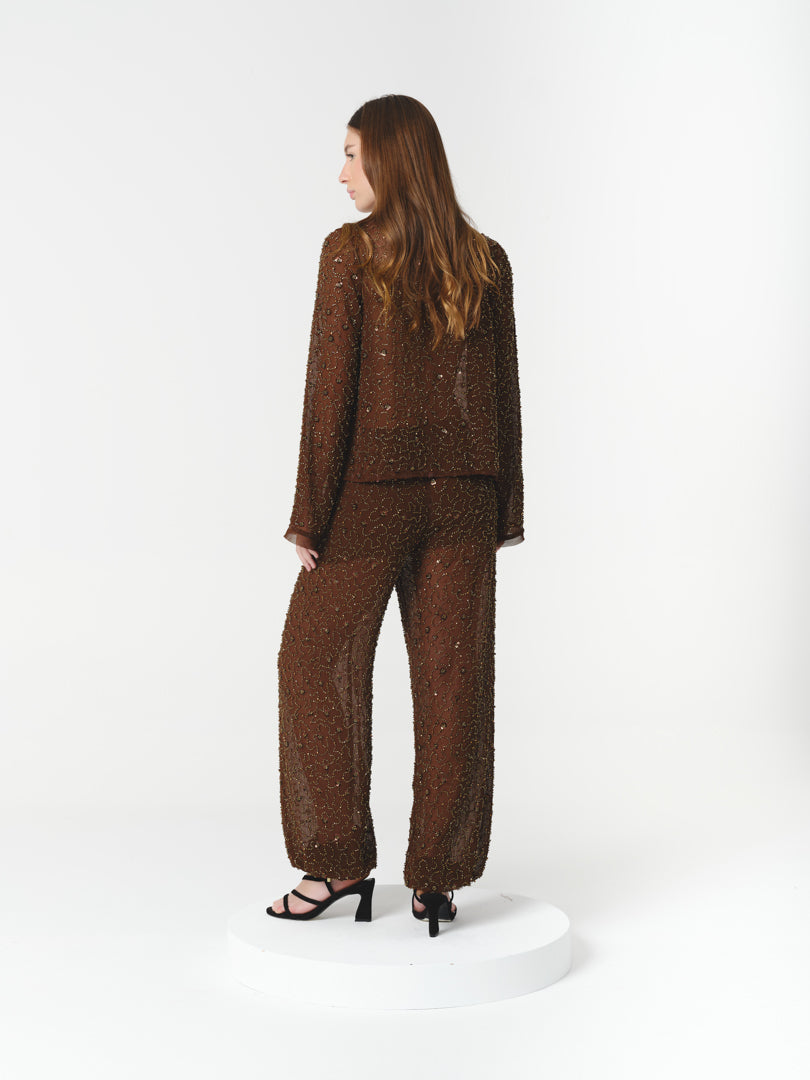 GOLDIE BLOUSE CHOCOLATE