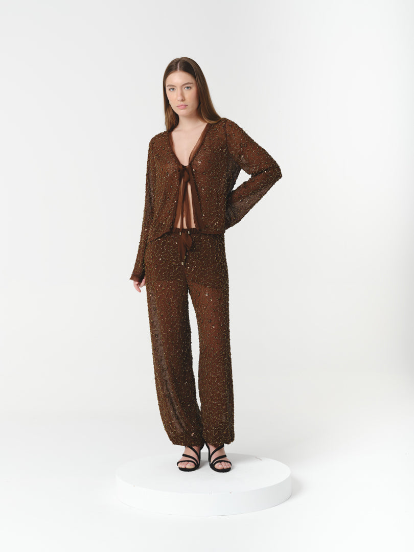 GOLDIE BLOUSE CHOCOLATE