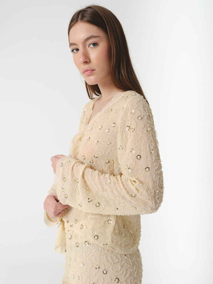 GOLDIE BLOUSE CHAMPAGNE